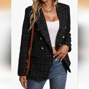 Women's Black Tweed Blazer